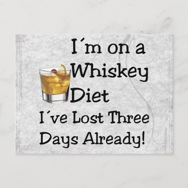 Whiskey Diet Postcard (Front)