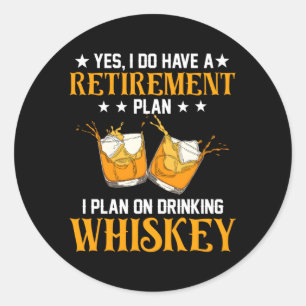 Whiskey Drinkers Grandpa Dad Father'S Day Classic Round Sticker