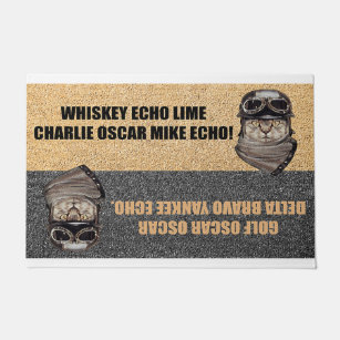 Whiskey Echo Lime Charlie Oscar Mike Echo Doormat
