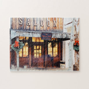 Whiskey Flat Saloon Gold Country Jigsaw Puzzle