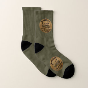whiskey funny quote vintage socks