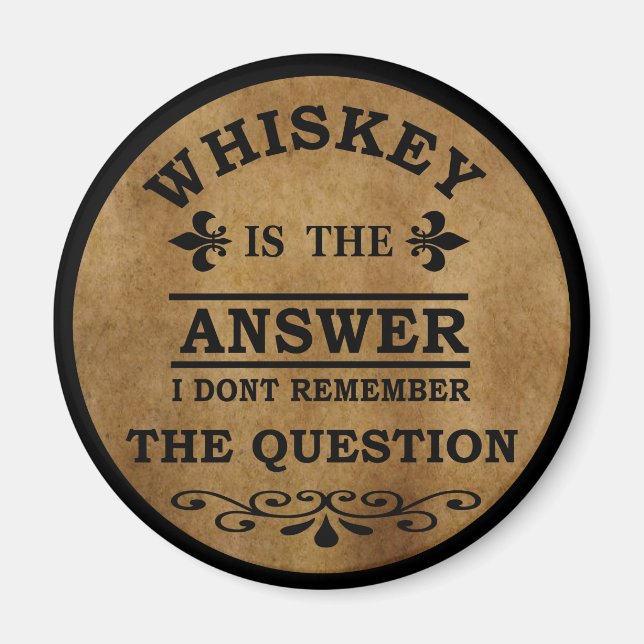 whiskey funny quotes vintage magnet (Front)