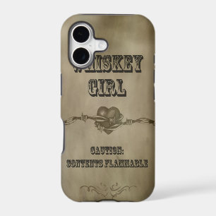 Whiskey Girl - Caution! Cell Phone Case