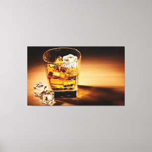 whiskey glass canvas print