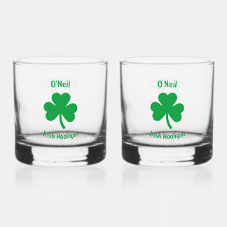 Whiskey Glass Irish Clover