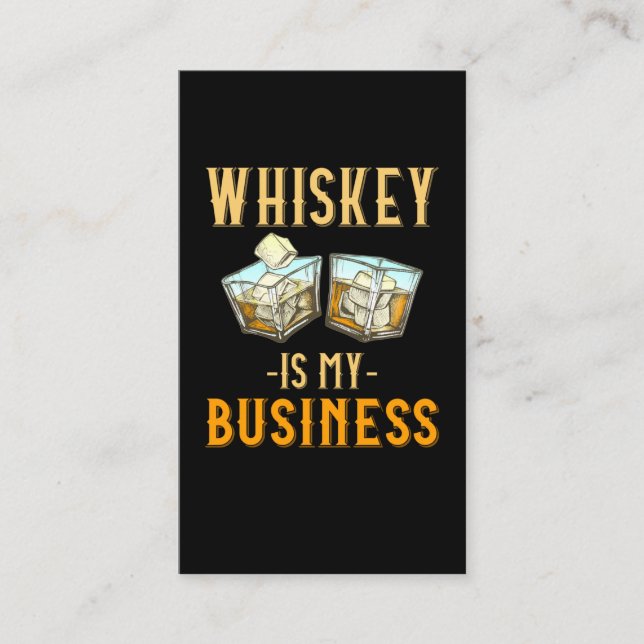 Whiskey Glasses Bourbon Drinking Humour Business Card (Front)