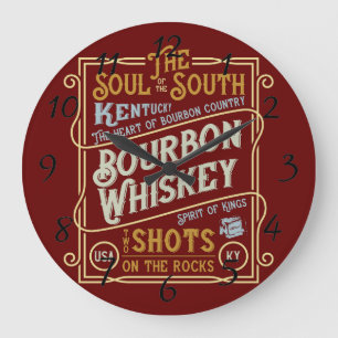 Whiskey Home Decor Wall Clock