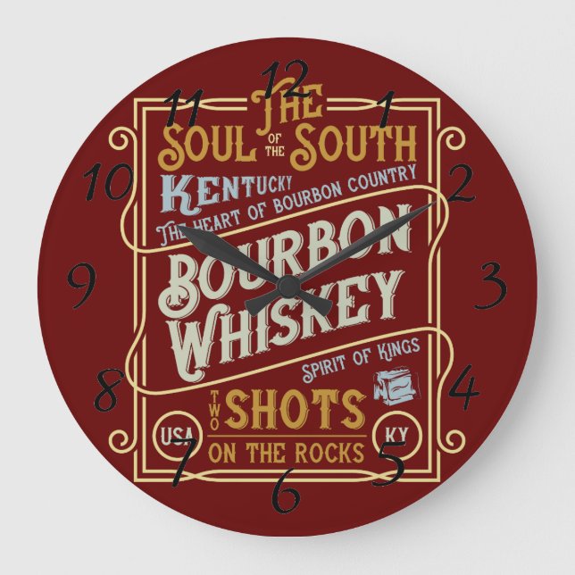 Whiskey Home Decor Wall Clock (Front)