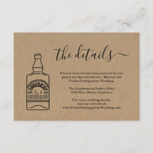 Whiskey Information Details Enclosure Card