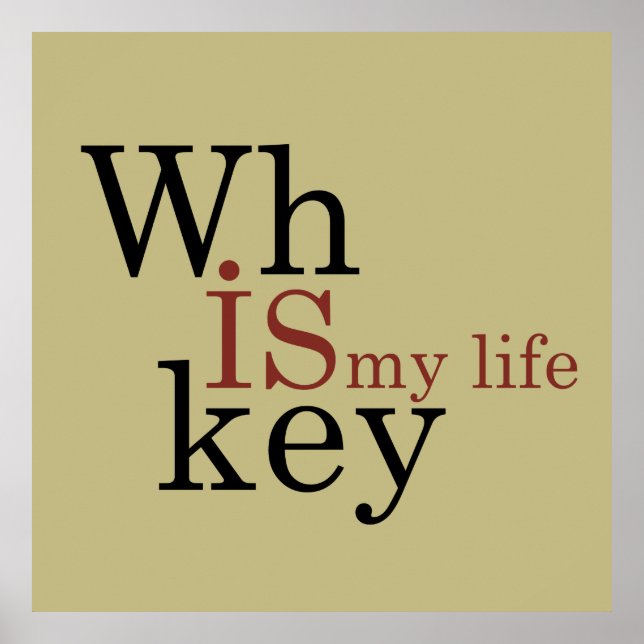 whiskey is my life poster (Front)