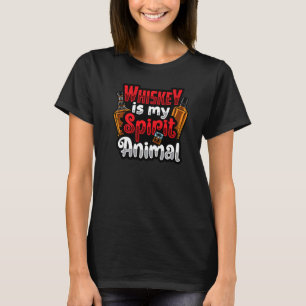 Whiskey Is My Spirit Animal Drinks Shot Men Women  T-Shirt