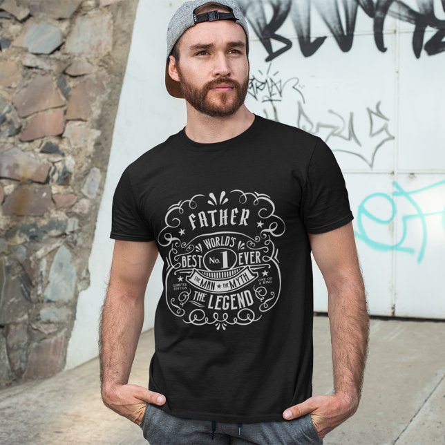 Whiskey Label Man Myth Legend Father Personalised  T-Shirt (Creator Uploaded)