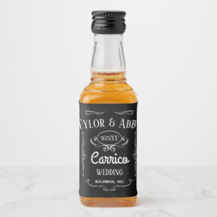 Whiskey Label Wedding Favour Label