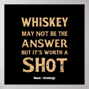 Whiskey May Not Be the Answer, But It’s Worth a Sh Poster