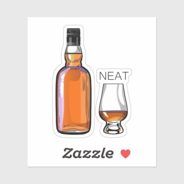 Whiskey Neat Funny Alcohol Drinking (Sheet)