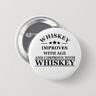 Whiskey quotes funny alcohol sayings gifts 6 cm round badge