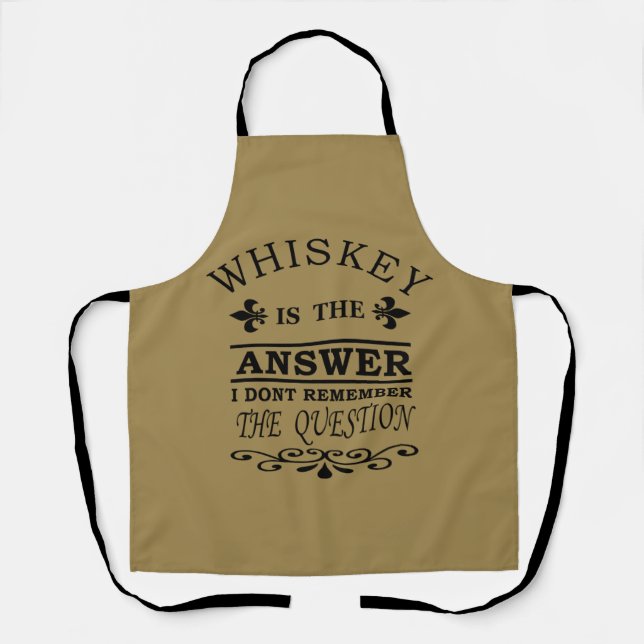 Whiskey quotes funny alcohol sayings gifts apron (Front)