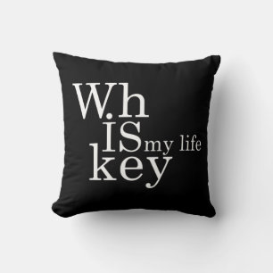Whiskey quotes funny alcohol sayings gifts cushion