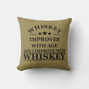 Whiskey quotes funny alcohol sayings gifts cushion