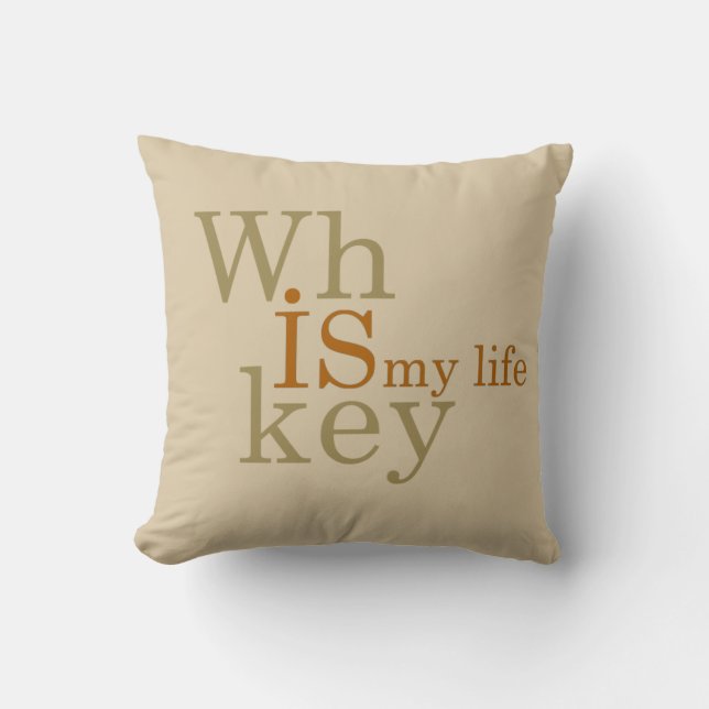 Whiskey quotes funny alcohol sayings gifts cushion (Front)