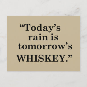 Whiskey quotes funny alcohol sayings gifts holiday postcard