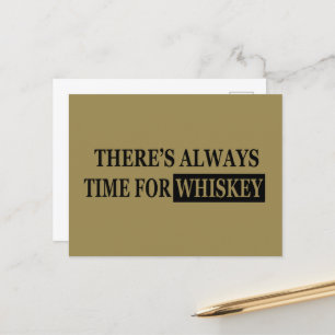 Whiskey quotes funny alcohol sayings gifts holiday postcard