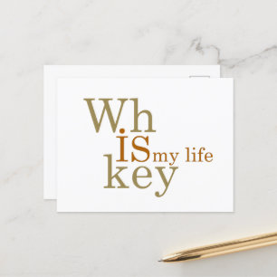 Whiskey quotes funny alcohol sayings gifts holiday postcard