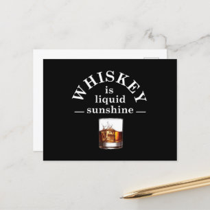 Whiskey quotes funny alcohol sayings gifts holiday postcard