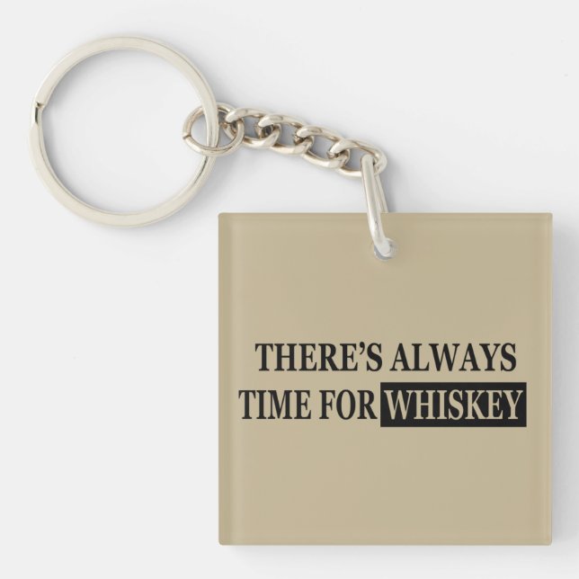 Whiskey quotes funny alcohol sayings gifts key ring (Front)