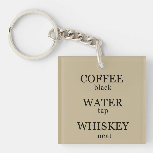 Whiskey quotes funny alcohol sayings gifts key ring (Front)