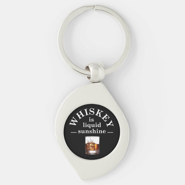 Whiskey quotes funny alcohol sayings gifts key ring (Front)