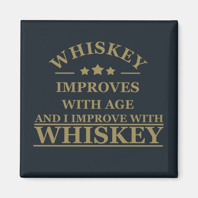 Whiskey quotes funny alcohol sayings gifts magnet (Front)