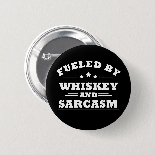 Whiskey quotes funny drinking alcohol sayings 6 cm round badge (Front & Back)