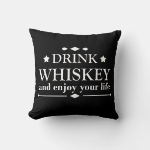 Whiskey quotes funny drinking alcohol sayings  cushion