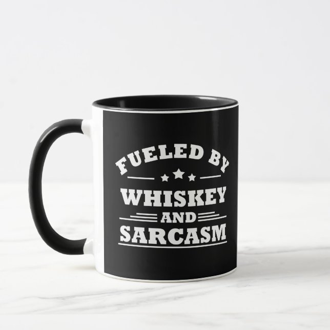 Whiskey quotes funny drinking alcohol sayings mug (Left)
