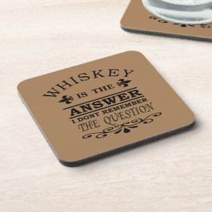 Whiskey quotes funny drinking sayings coaster