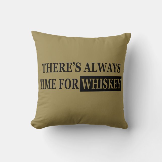 Whiskey quotes funny drinking sayings cushion (Front)