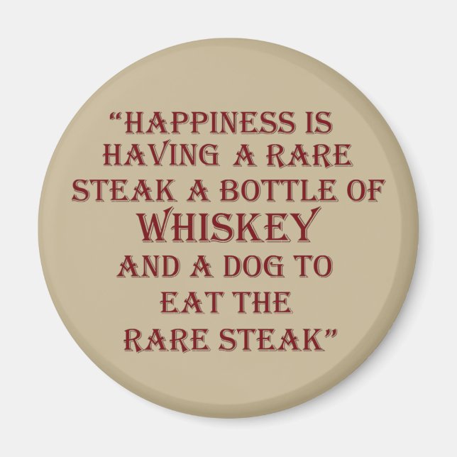 Whiskey quotes funny drinking sayings magnet (Front)