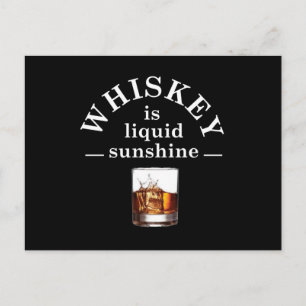 Whiskey quotes funny drinking sayings postcard