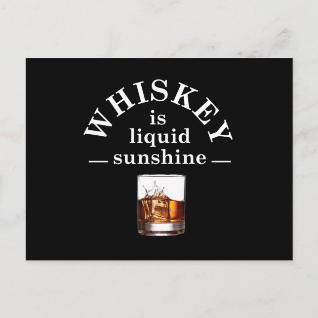 Whiskey quotes funny drinking sayings postcard (Front)