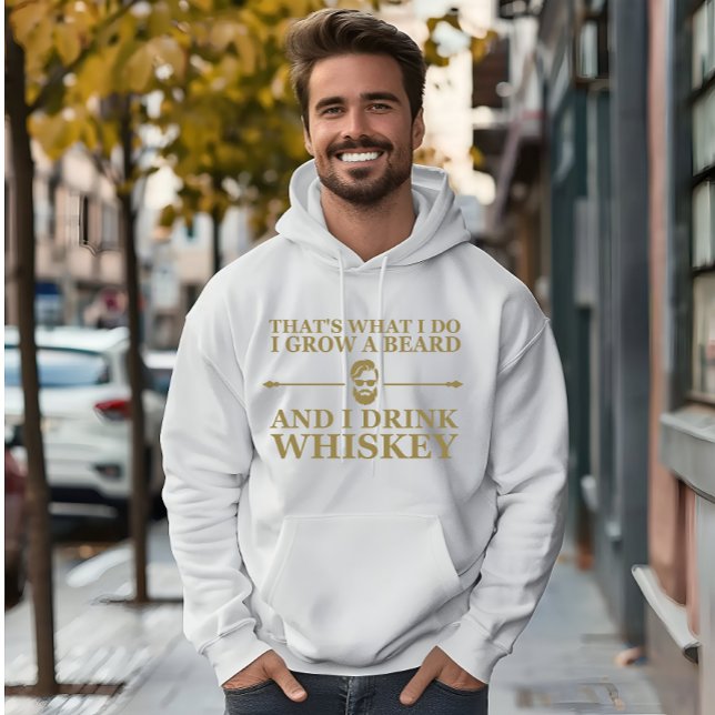 Whiskey quotes with funny bearded sayings hoodie (Creator Uploaded)