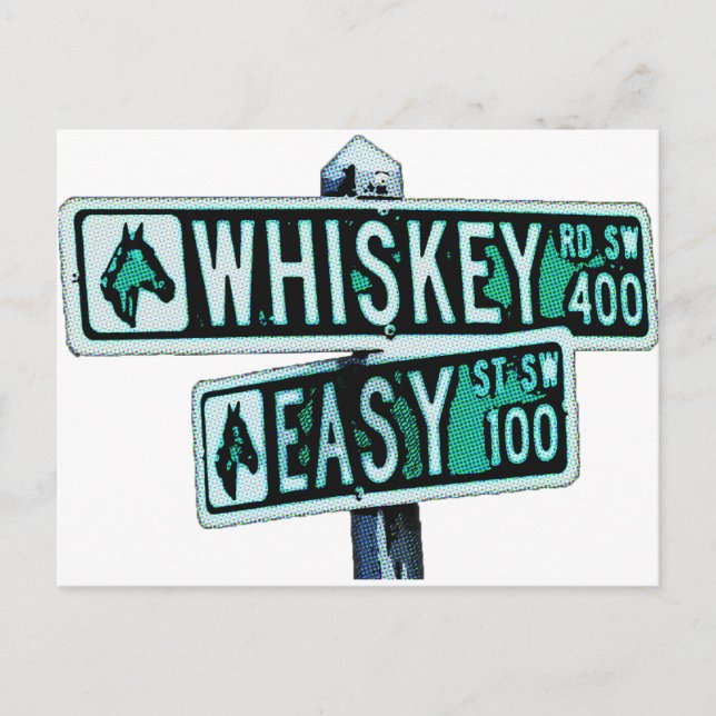 Whiskey Rd & Easy St Postcard (Front)