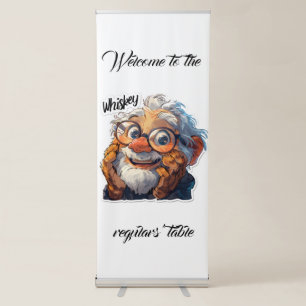 Whiskey Regulars' Table" retractable banner! Banner