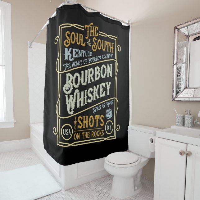 Whiskey  shower curtain (In Situ)