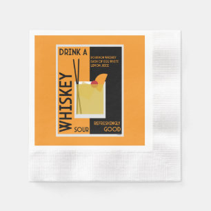 Whiskey Sour Cocktail   Napkin