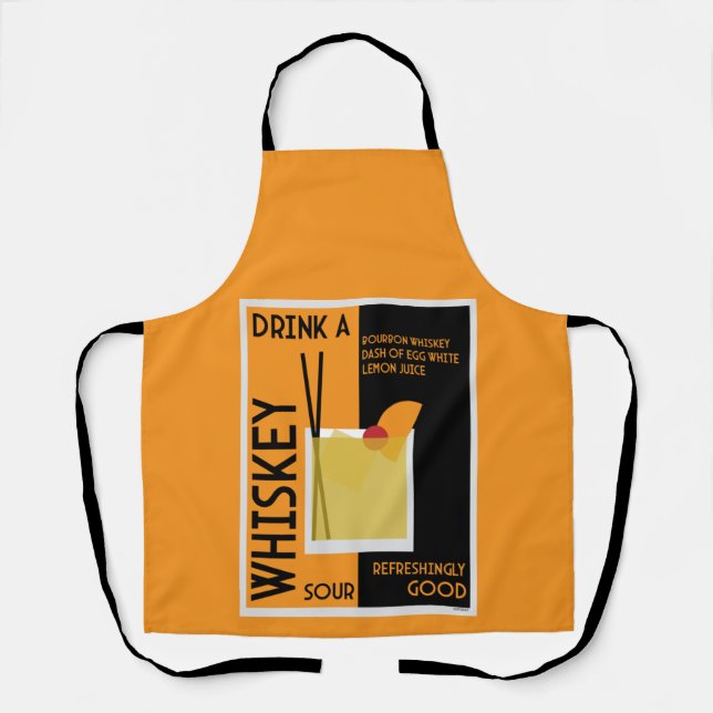 Whiskey Sour Cocktail   Napkin Apron (Front)