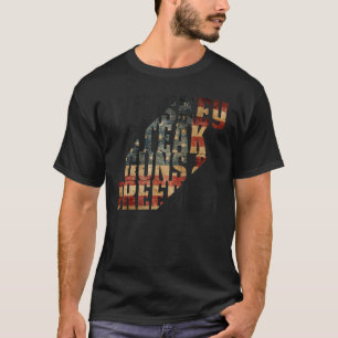 Whiskey Steak Guns & Freedom Patriotic Flag Vetera T-Shirt