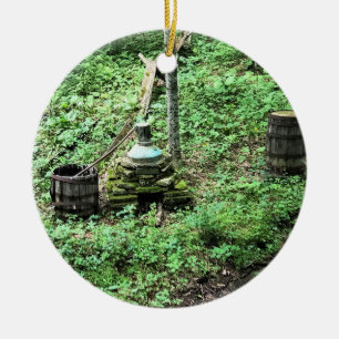Whiskey Still at Mabry Mill, Virginia Ceramic Tree Decoration