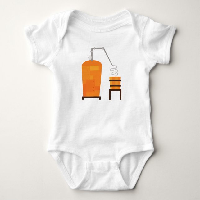 Whiskey Still Baby Bodysuit (Front)