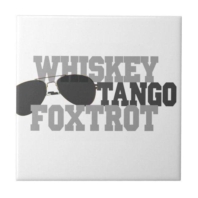 Whiskey Tango Foxtrot - Aviation Glasses Tile (Front)